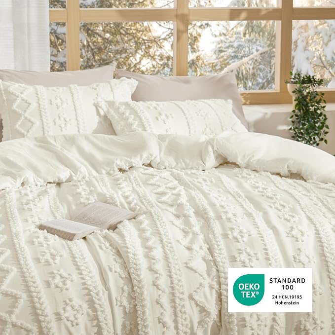 Bedsure Tufted Boho Comforter Set California King Size - Image 6