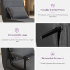 TYBOATLE Sleep Chair Bed, Sleeper Chair, Small Folding Sofa Bed, Dark Grey | - Image 8