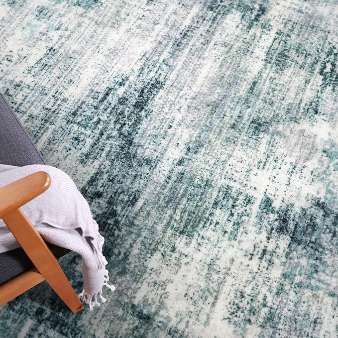 Modern Abstract Area Rugs 5x7 Ft Washable Rugs - Image 7