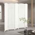 HOMCOM Room Divider Folding Privacy Screen 5.6' Tall Home Office White | - Image 9