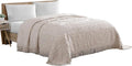 Beatrice Home Fashions Medallion Full Cotton Chenille Bedspread, Blush | by BeatriceHomeFashions