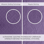 FLYMME Twin Quilt Set, Lightweight Purple Bedspreads, Basket Weave Pattern - Image 3