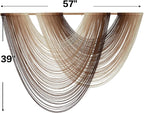 Macrame Wall Hanging Dip Dyed Large Boho Brown Fiber Wall Art 57"W*39"L | Hand - Image 5