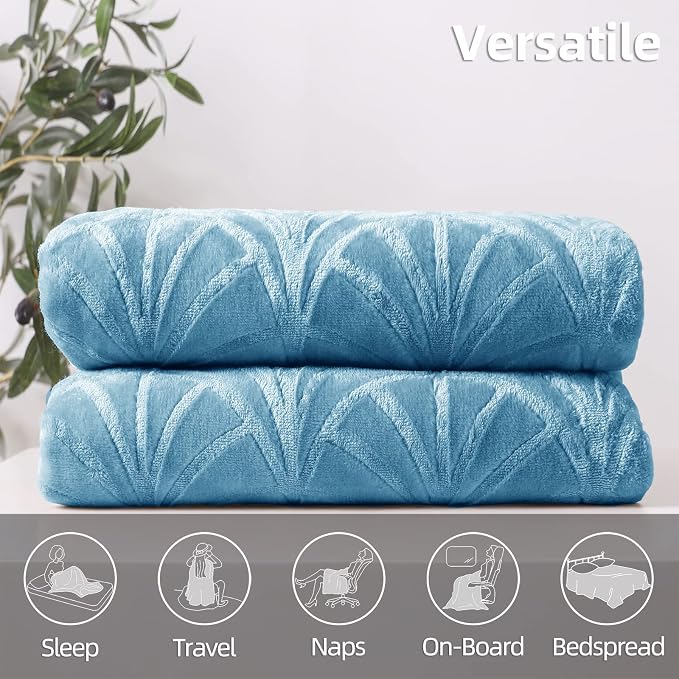 Whale Flotilla Soft Flannel Fleece Twin Size Blanket - Image 7