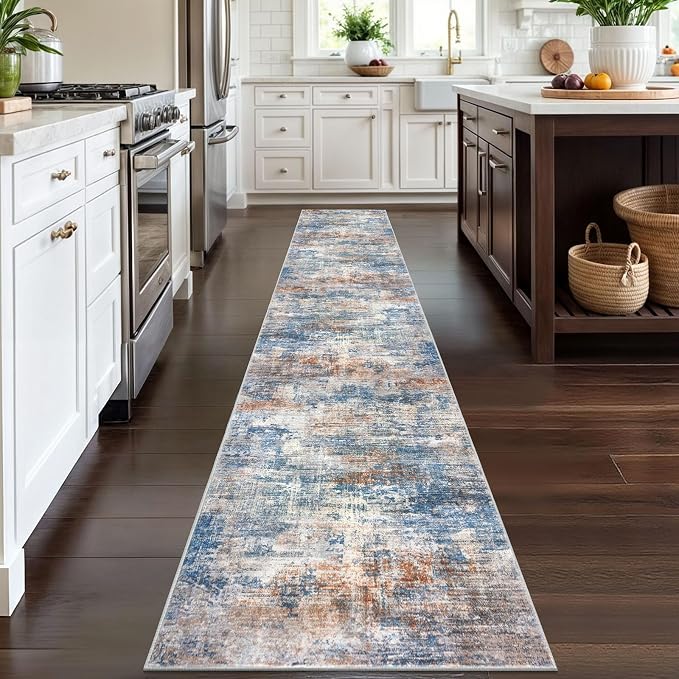 Abstract Runner Rug 2x12 Ft Washable Runners - Image 2