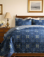Reversible Quilt Set Queen Size, Boho Floral Patchwork Bedspread Coverlet Set by TEXSTEAD