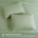 ROARINGWILD Sage Green Twin Size Quilt Bedding Set, Lightweight Soft Bedspread - Image 4