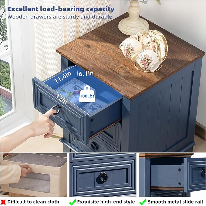 Joaxswe Farmhouse Nightstand - Image 5