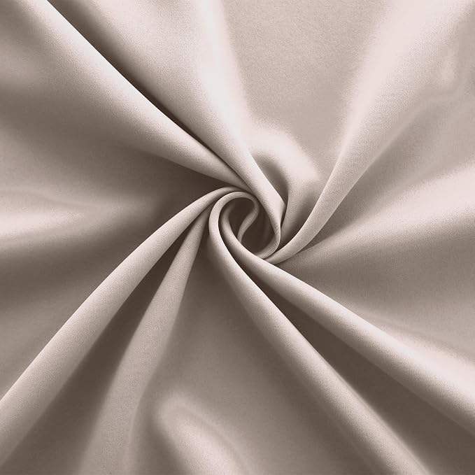 KOUFALL Greige Beige Curtains 63 Inch Length, Grommet Blackout Darkening - Image 6