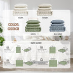 WDCOZY Boho Blue Grey Oversized California Cal King Size Quilt Bedding Sets - Image 7