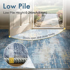 2x6 Ft Washable Runner Rug, Non-Slip Low Pile Hallway Kitchen Area Rug - Image 6