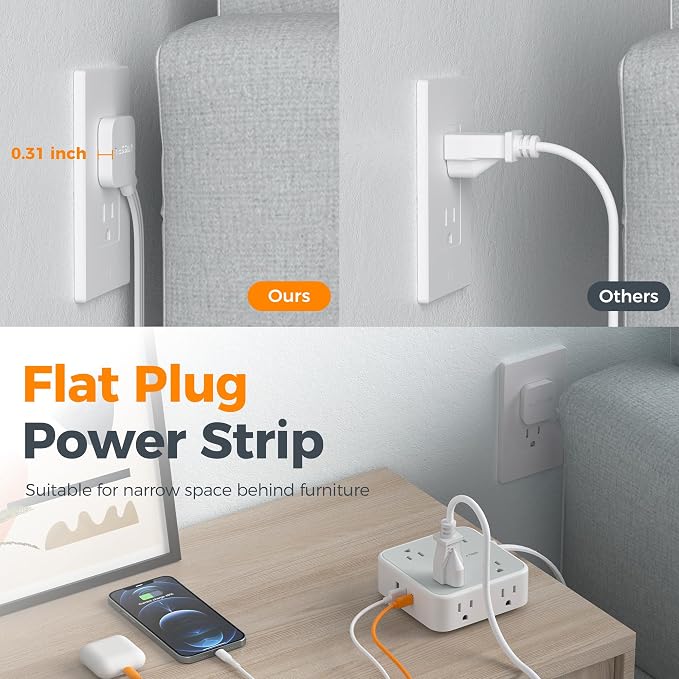 TESSAN Surge Protector Power Strip - Image 7