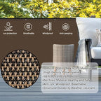 Custom Size 2.5'x17' Brown Balcony Privacy Screen 90% UV Block | Windscreen - Image 2