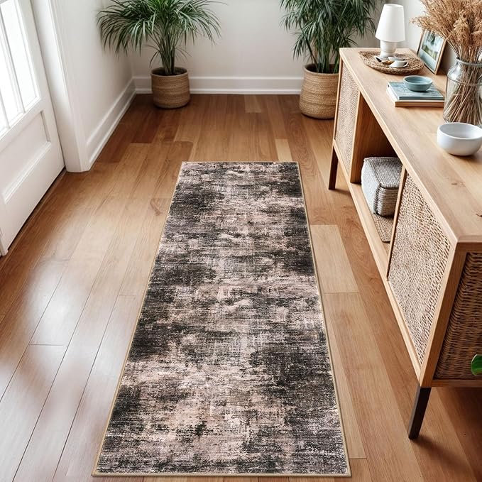 Abstract Runner Rug 2x7 Ft Washable Runners - Image 2