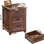 Joaxswe Farmhouse Nightstand Set 2 - Image 3
