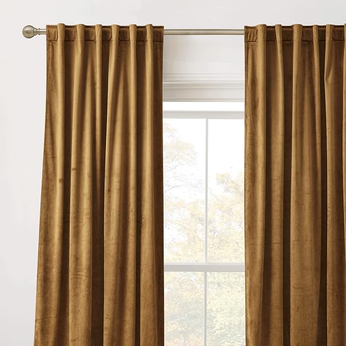 RYB HOME Velvet Room Darkening Curtains - Image 2