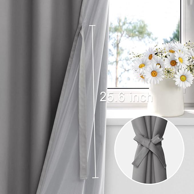 XWZO 100% Blackout Curtain Panels - Image 3