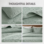Madison Park Twin Quilt Bedding Set, Cottage-Inspired Damask, Classic Stitch - Image 4
