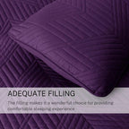 Exclusivo Mezcla Ultrasonic Full Queen Quilt Bedding Set, Deep Purple | - Image 6