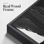 Large Framed Black and White Abstract Wall Art - Image 2