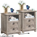Joaxswe 18" Farmhouse Night Stand Set 2 by Joaxswe