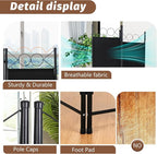 FDW 4-Panel Folding Room Divider | 6ft, Coal Black | Light & Portable | - Image 6