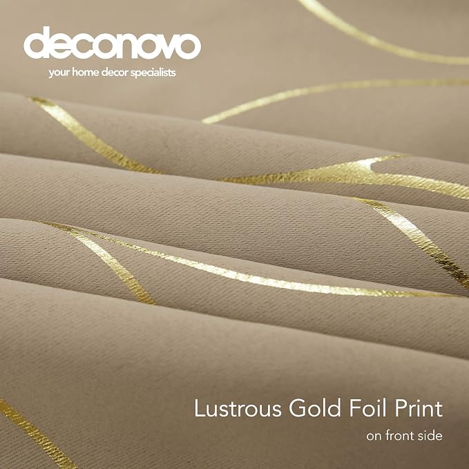 Deconovo Curtains for Living Room, Pattern Blackout Curtains 72 Inches Long | - Image 8
