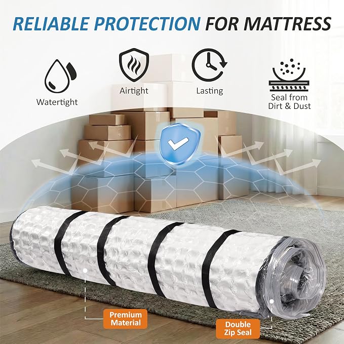 Foam Mattress Vacuum Bag with 4 Adjustable Straps, Queen/Full/Full-XL | - Image 4