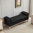 KEIKI Oversize Boucle Bench Ottoman - Image 4