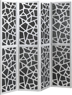 Roundhill Furniture Aurra 4-Panel Wood Room Divider, Folding Portable Partition - Image 6