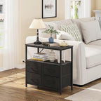 TUTOTAK Large Night Stand with Charging Station | Bedside Table with USB and - Image 2