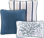 Madison Park Cottage Coastal Starfish Blue King Bedspread Set, Machine Washable - Image 3