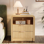 Decofy Fluted 2-Drawer Nightstand - Image 5