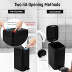 Small Bathroom Trash Can with Lid, 1.9 Gallon Slim Soft Close Step, Kitchen & - Image 3