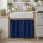 BGment Navy Blue Kitchen Window Curtains Over Sink 36 Inch Length | Small - Image 2