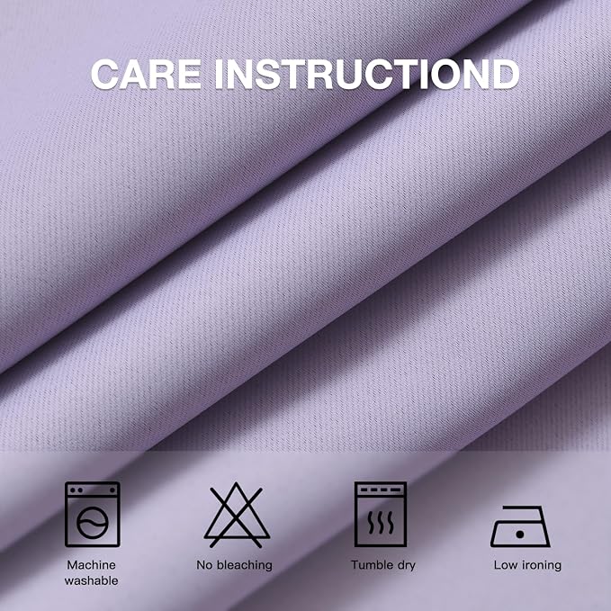 COSVIYA Grommet Room Darkening Lilac Curtains 84 inch Long - Image 5