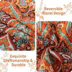 VAPUTAR 100% Cotton Face Quilts Queen Size, Queen Quilt Bedding Set | Bohemian - Image 4