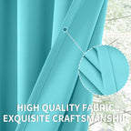BGment Aqua Blackout Curtains 40 Inch Length - Image 6