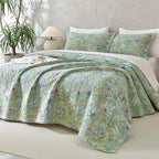 Lady Ann 100% Cotton Floral Cal King Quilt Set by LadyAnn