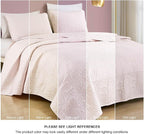Chezmoi Collection Austin Full/Double Oversized Bedspread Set, 3-Piece Pinsonic - Image 3