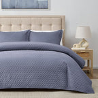 Hansleep Greyish Blue Quilt Queen Size by Hansleep