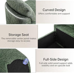 Usaint 58.3" Upholstered Storage Ottoman Bench - Image 6