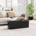 Giantex 43 Inches Folding Storage Ottoman Bench, Upholstered PU Leather Storage - Image 9