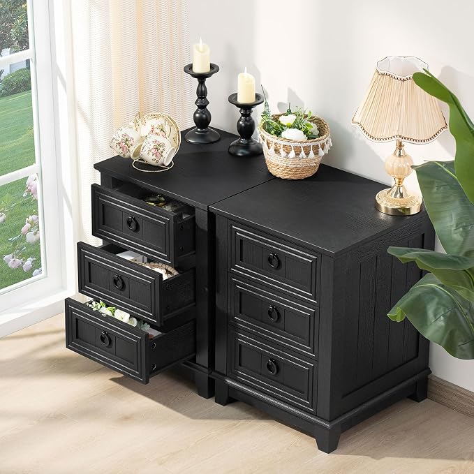 Joaxswe Farmhouse Nightstand Set 2 - Image 4