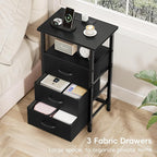 Night Stand Set 2 with Charging Station, LED Nightstand - Image 9