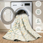 PLHXFR 2x6 Washable Runner Rug：Floral Indoor Kitchen Carpet Beige Multi | - Image 7