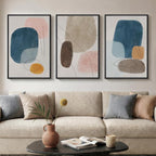 Large Framed Abstract Canvas Wall Art by Cuspin