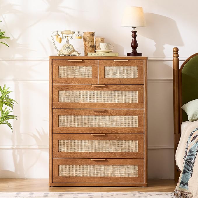 LEYAOYAO Rattan Dresser for Bedroom Set 2 - Image 6