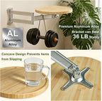 Wall Mounted Folding Table, Retractable Small Bamboo Drop Down Floating Wall - Image 5