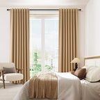 100% Blackout Linen Curtains 96 Inch Length 2 Panels Set - Image 8